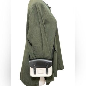 The Cambridge satchel company Black and White leather mini Satchel Bag